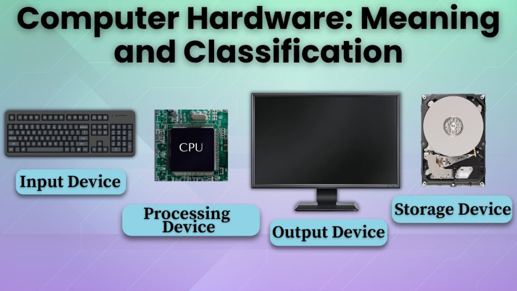 computer hardware diagram with input output cpu and storage