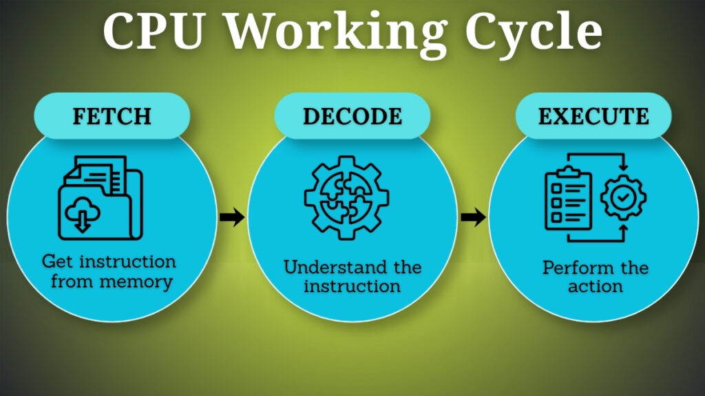 CPU working cycle fetch decode execute steps