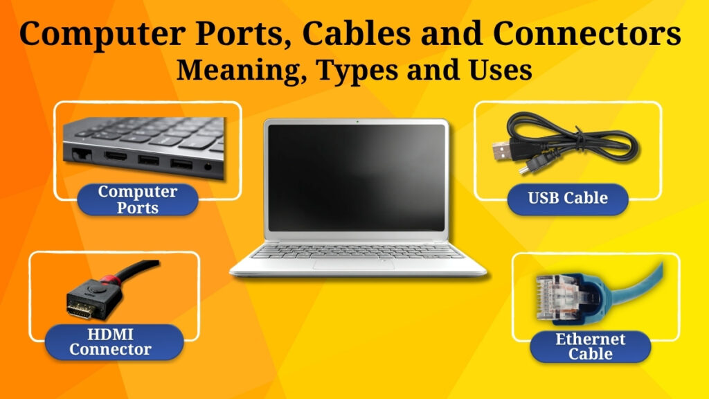 Computer ports cables and connectors explained with examples of USB HDMI Ethernet and connectors