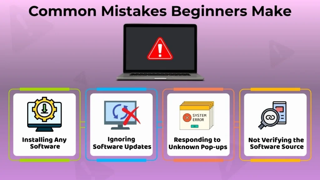 Common Mistakes Beginners Make during Software Installation and Updates infographic